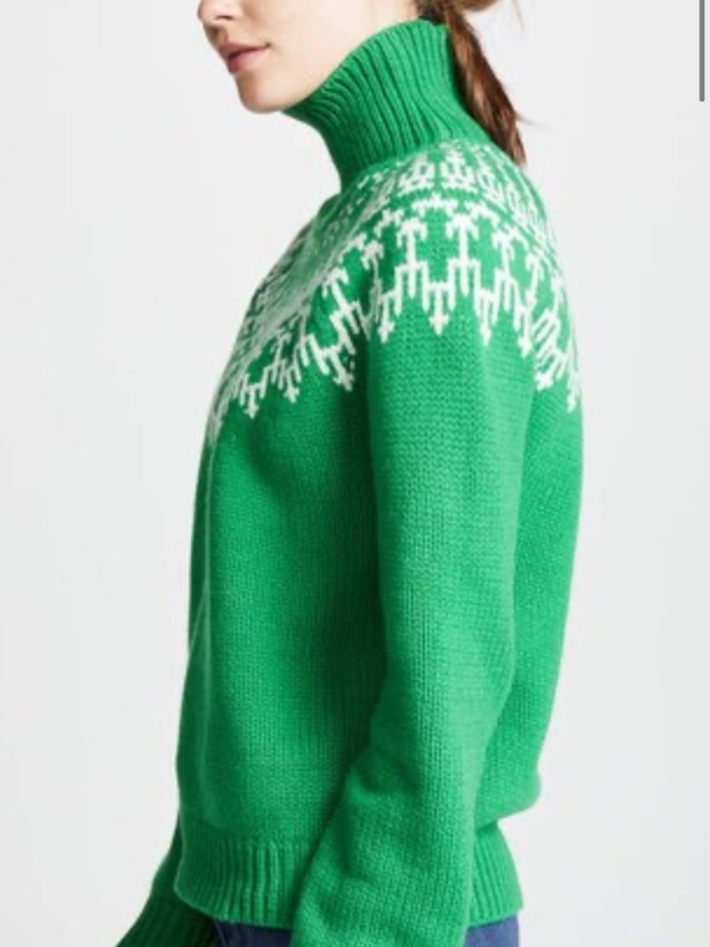 Tory Burch Sport Green Turtleneck Sweater - Picture 2 of 4